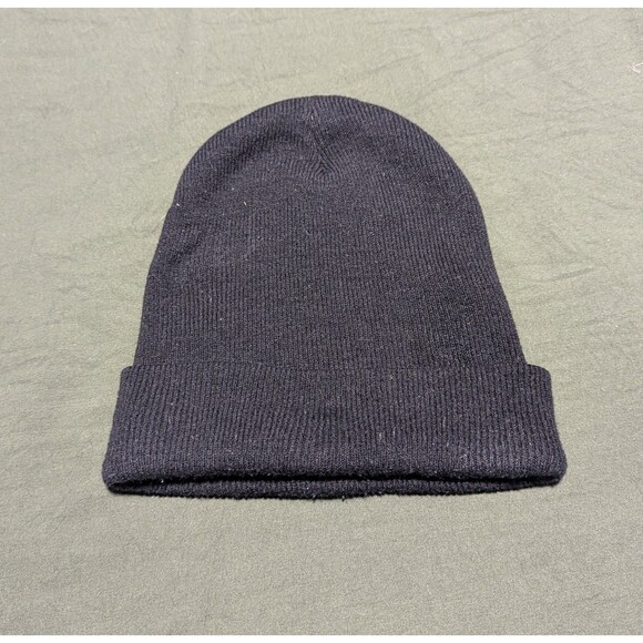 Carhartt Men's Black Beanie Acrylic Knit Cuffed A18 - Picture 2 of 2